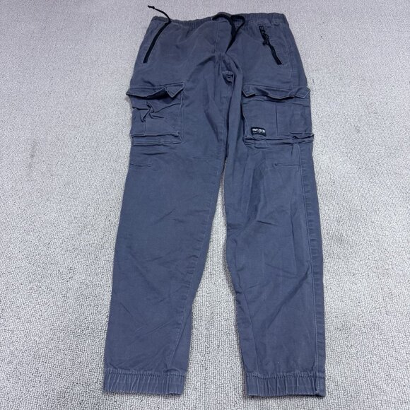 Hollister Cargo Skinny Joggers Gray Zip Pockets Men’s Size Small Drawstring - Picture 6 of 12